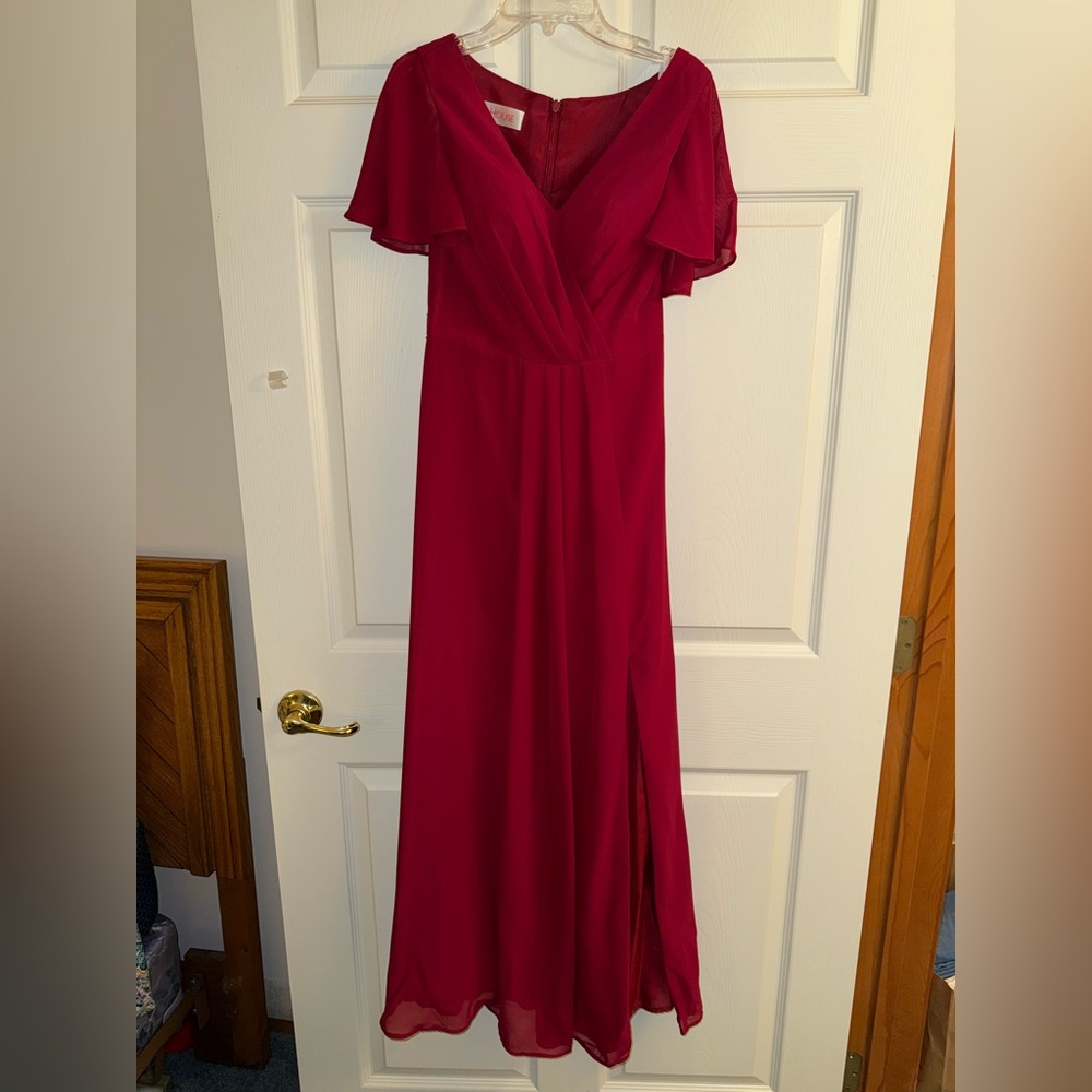 Cranberry colored bridesmaids dress size 0 from JJ‘s house